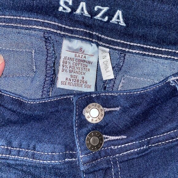 Saza Jeans straight leg dark wash jeans sz 9 excellent condition - Picture 2 of 6
